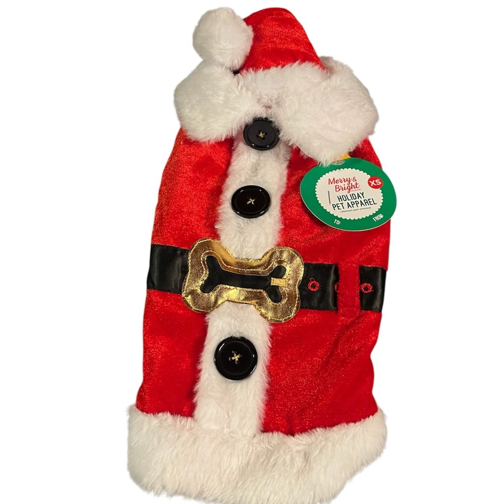 Dog Santa Costume/Apparel size XSm